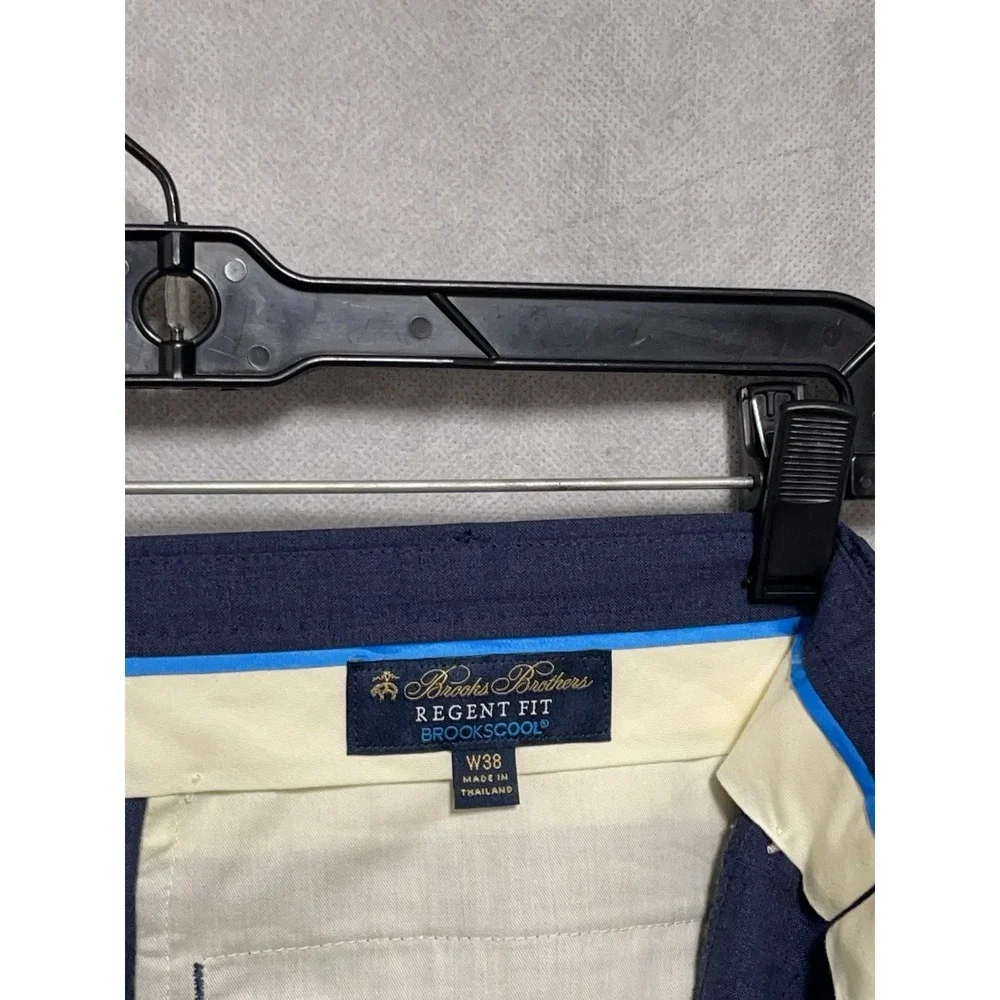 Brooks Brothers Pants Men 38X31 Blue Regent Italy Reda Fabric Brookscool Luxury